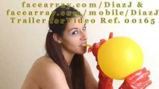 Diaz J with balloons fetish