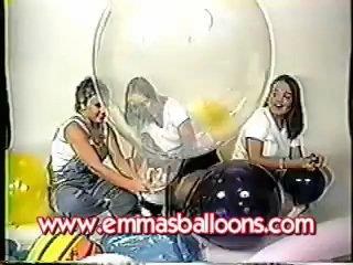 Girls nail pop balloons