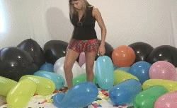 Tara Bush step pops balloon